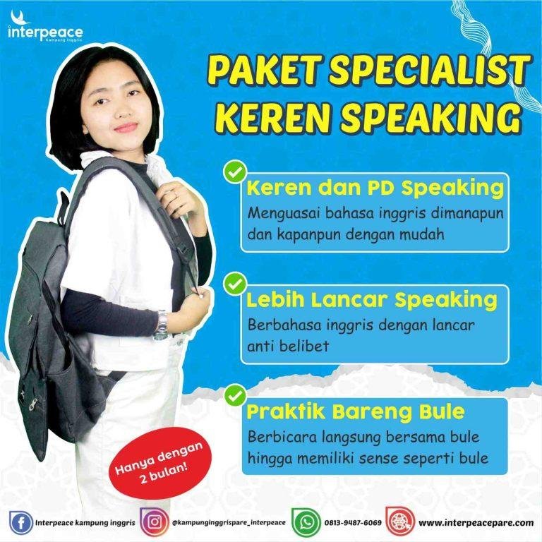 paket keren speaking kampung inggris pare interpeace