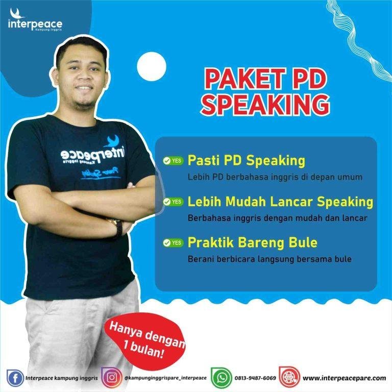 paket pd speaking kampung inggris pare interpeace
