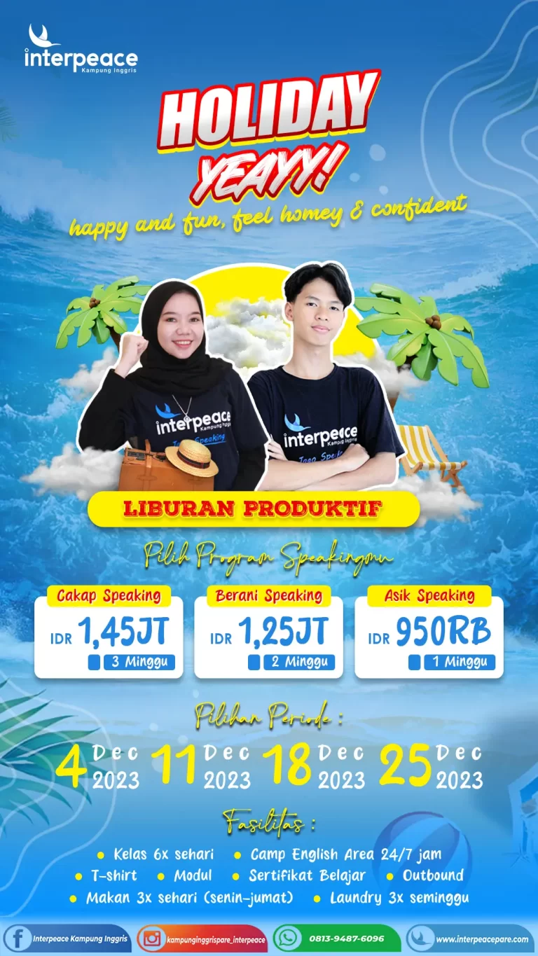 kampung inggris pare liburan